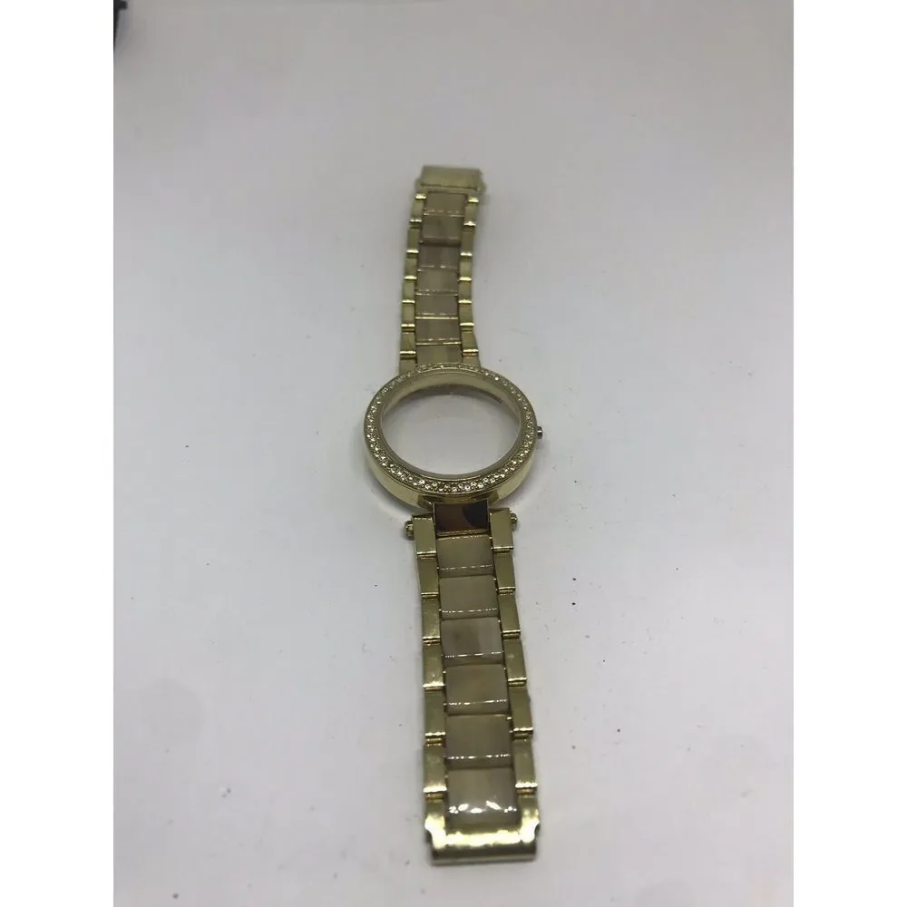 Michael Kors Watch Bracelet Links Case Use For Parts Used Band Z255 16mm Twotone